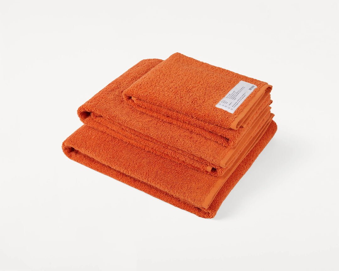 Burnt orange bathroom towels sale